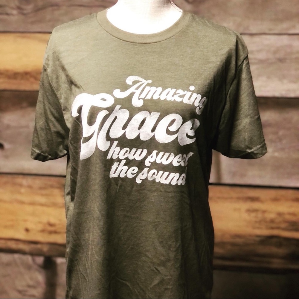 Amazing Grace Green Tee